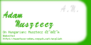 adam musztecz business card